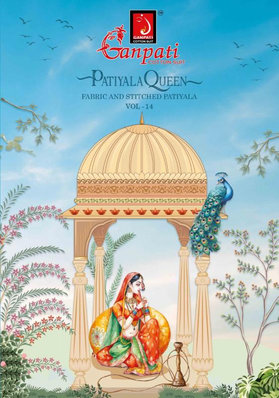 Ganpati patiyala queen vol 14 synthetic dress materials wholesale
